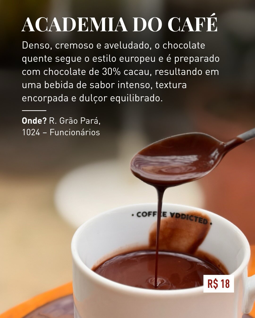 Onde tomar chocolate quente em BH: as versões mais criativas da bebida no inverno — slide 3