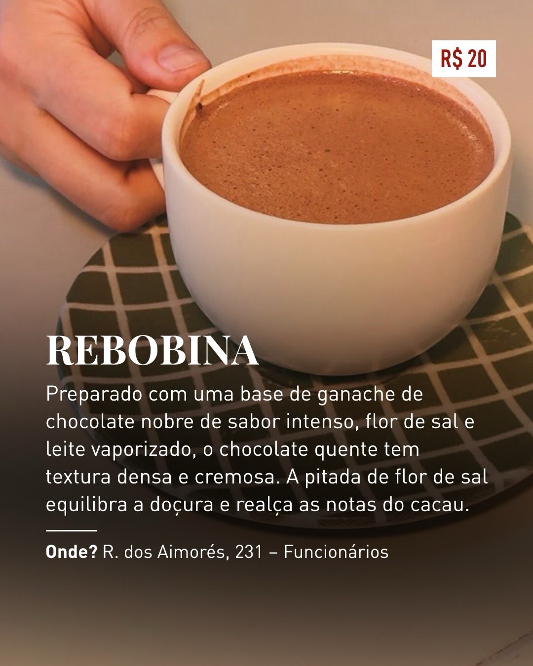 Onde tomar chocolate quente em BH: as versões mais criativas da bebida no inverno — slide 9