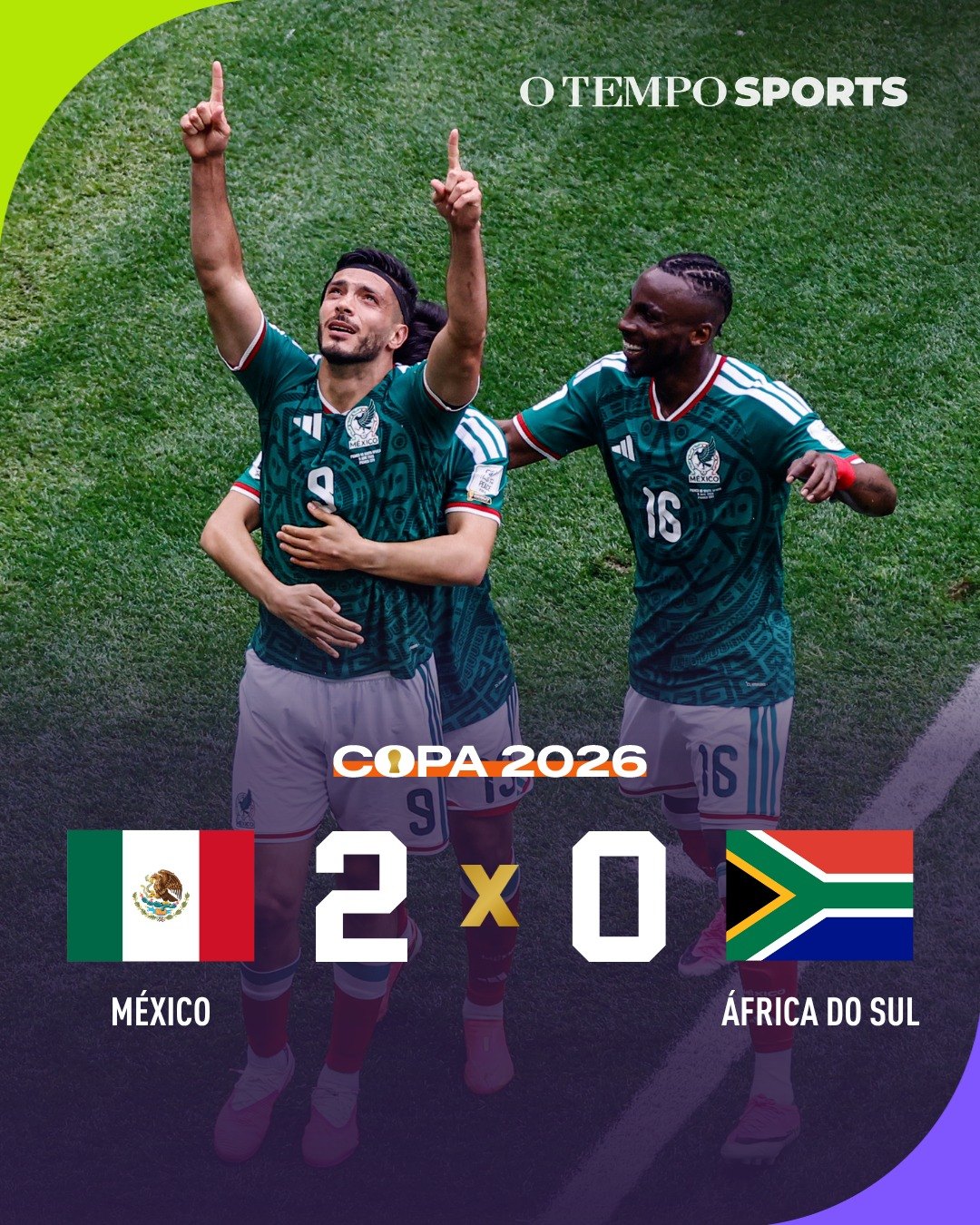 Copa 2026: México 2 x 0 África do Sul