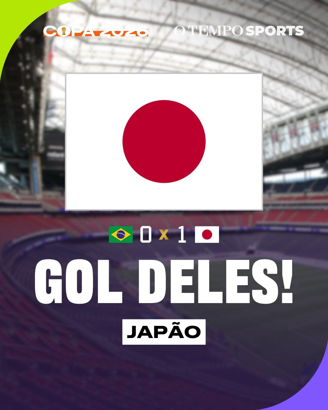 Gol deles: Japão marca contra o Brasil