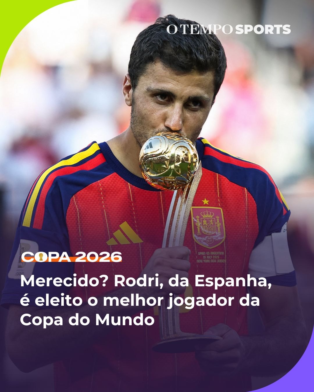 Rodri, da Espanha, é eleito o melhor jogador da Copa do Mundo