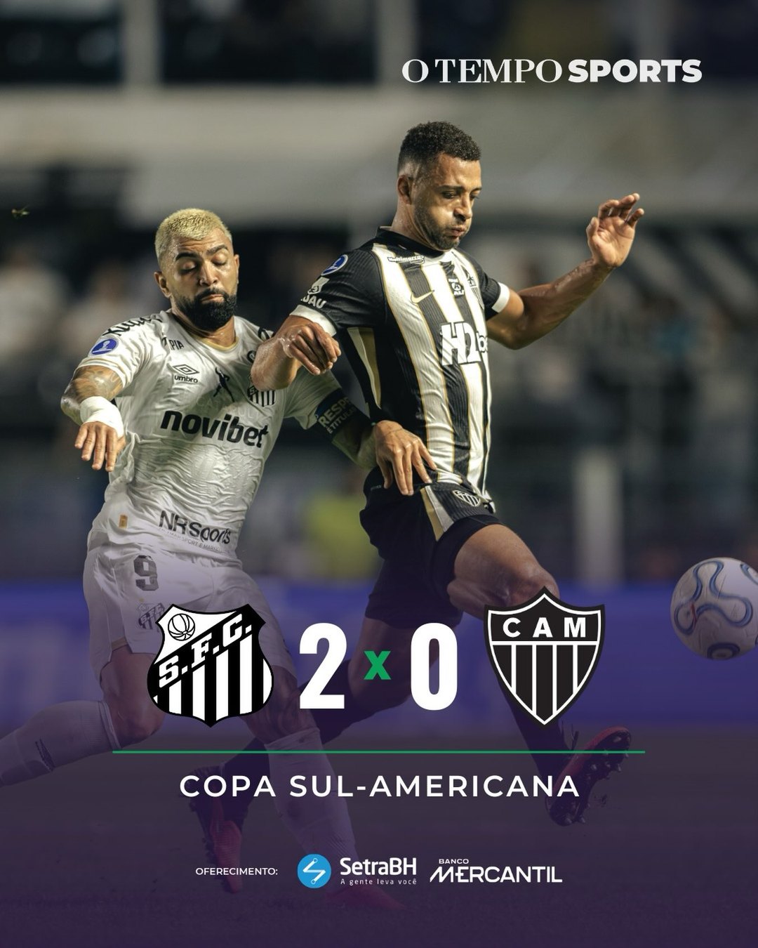 Copa Sul-Americana: Santos 2 x 0 Atlético
