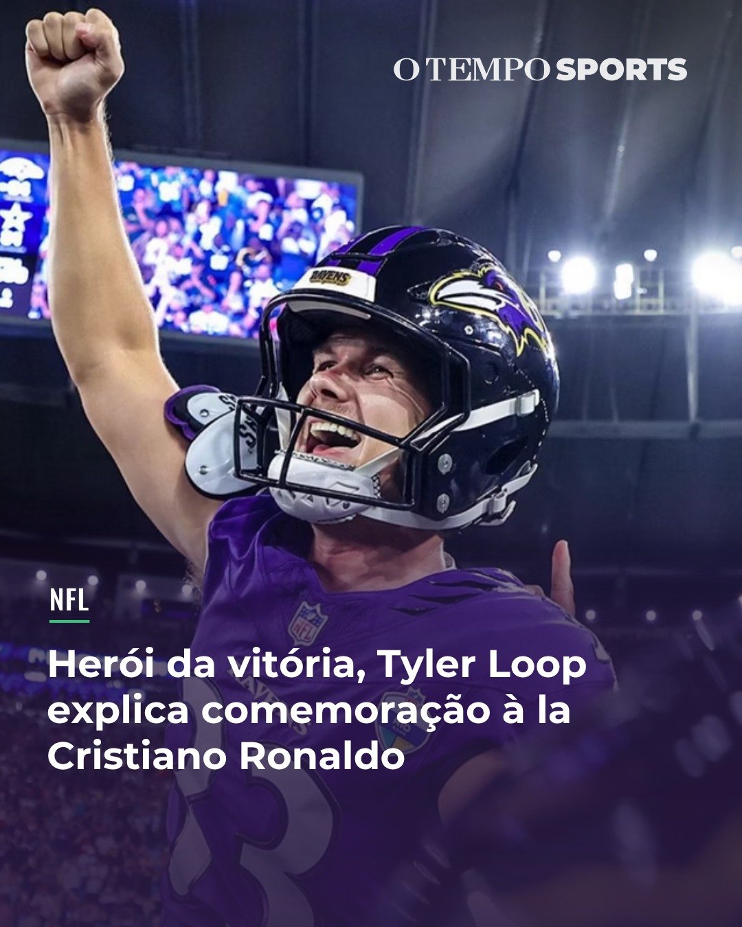 NFL: herói da vitória, Tyler Loop explica comemoração à la Cristiano Ronaldo
