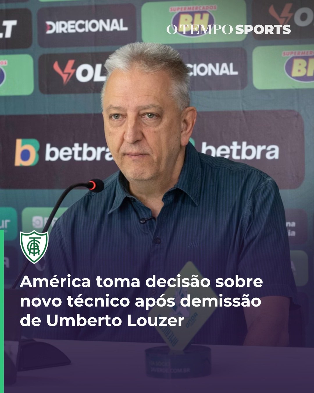 América toma decisão sobre novo técnico após demissão de Umberto Louzer