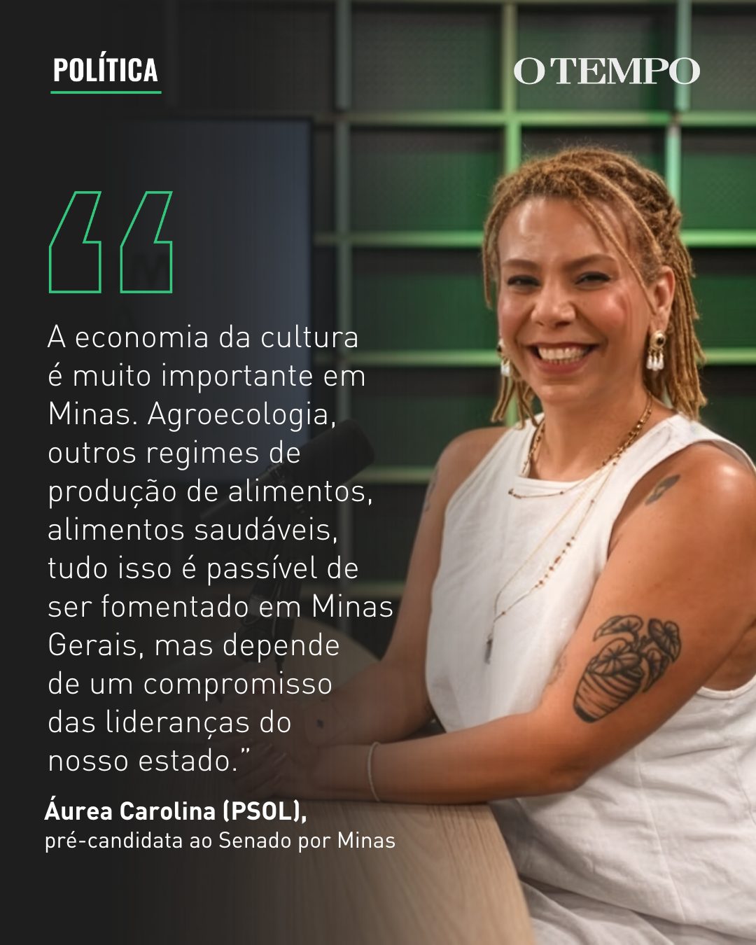 Política: citação de Áurea Carolina, pré-candidata ao Senado por Minas